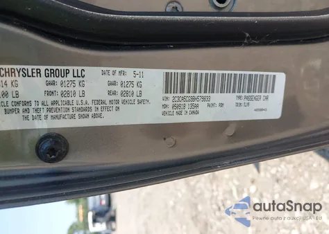 2011 Chrysler 300 Limited from USA, damaged, VIN 2C3CA5CG9BH579833